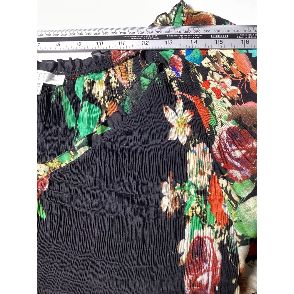 Spense Floral Bell Sleeve Tunic Women Size 2X Smocked Waist Boho Whimsigoth - Picture 5 of 7